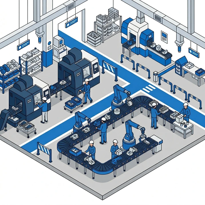 Ilustrasi manajemen produksi dan BOM SAP Business One untuk manufaktur