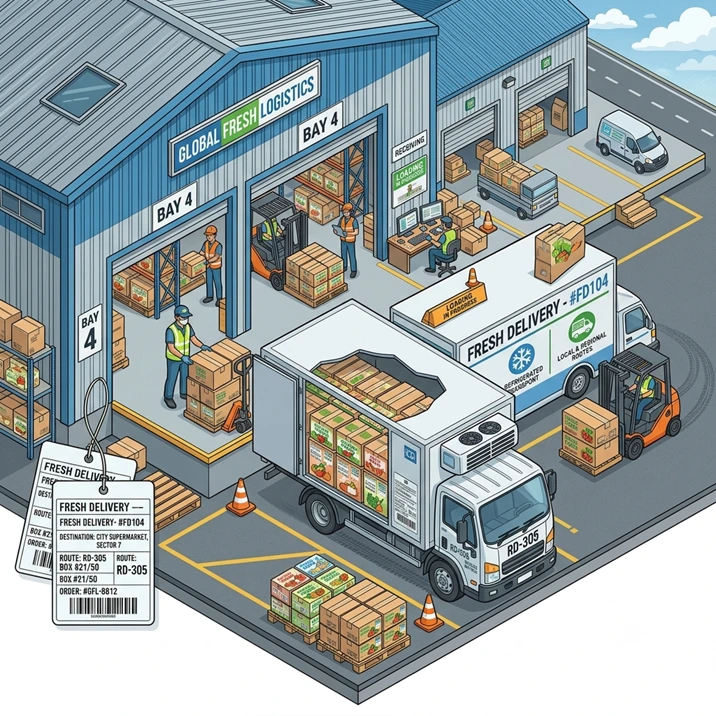 Ilustrasi manajemen distribusi dan pengiriman F&B SAP Business One