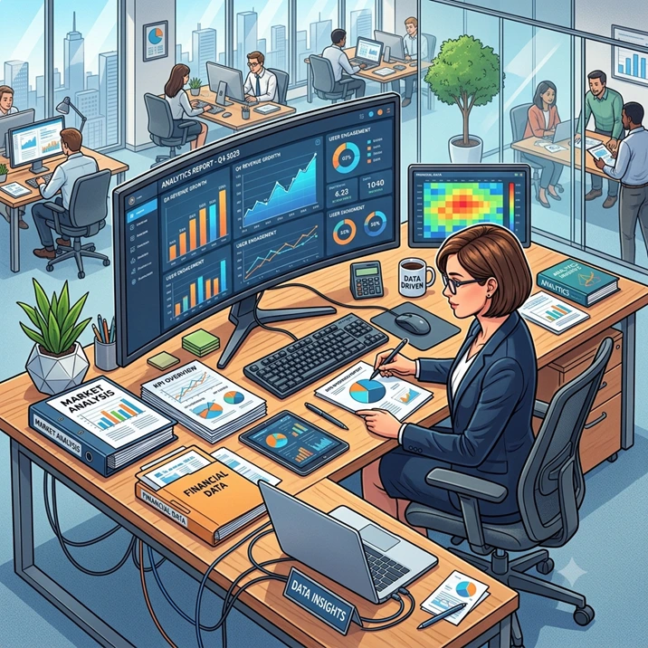 Ilustrasi laporan dan analitik bisnis F&B SAP Business One
