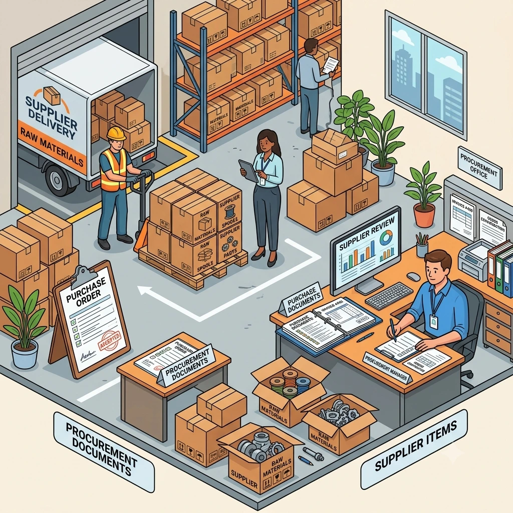 Ilustrasi manajemen pembelian dan pemasok F&B SAP Business One