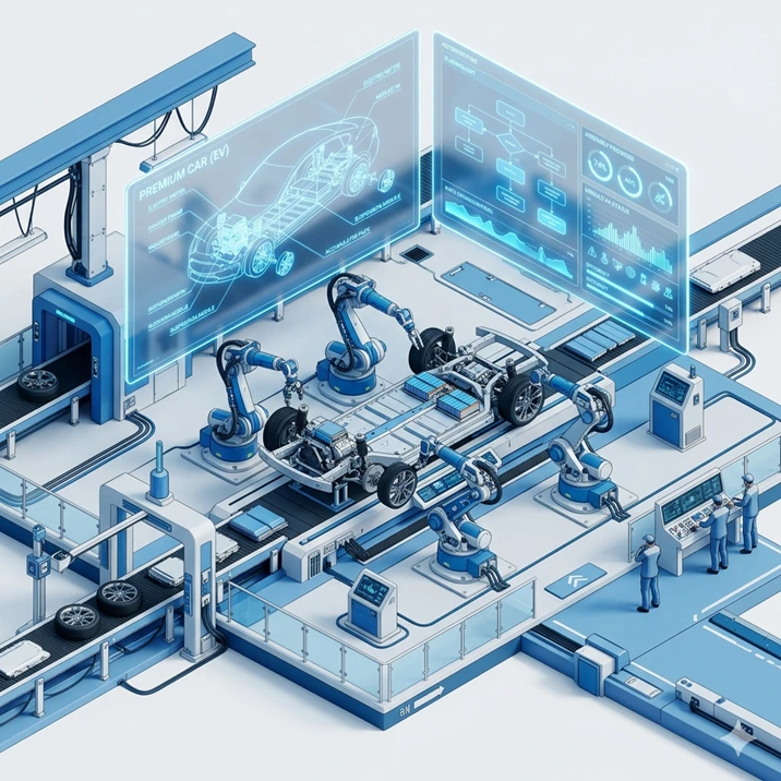 Ilustrasi manajemen produksi dan BOM SAP Business One