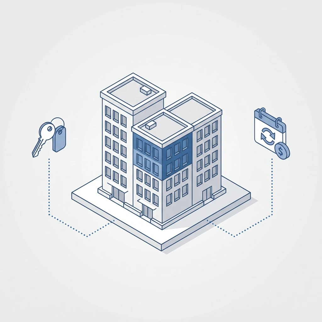 Ilustrasi manajemen sewa dan tenant properti sebagai pengembangan SAP Business One
